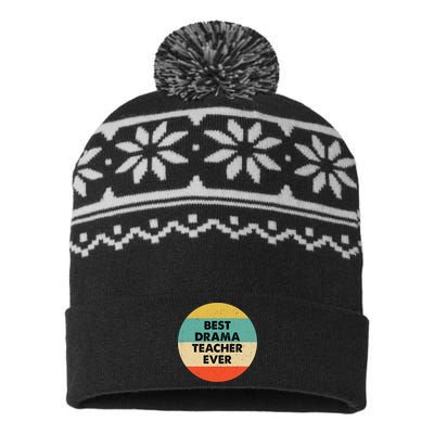 Drama Teacher Best Drama Teacher Ever USA-Made Snowflake Beanie