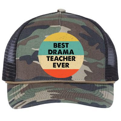 Drama Teacher Best Drama Teacher Ever Retro Rope Trucker Hat Cap