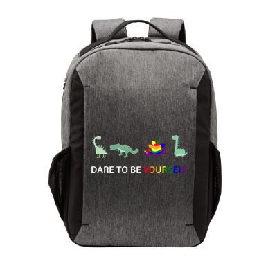Dare To Be Yourself Cute Dinosaur Rainbow Pride Vector Backpack