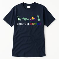 Dare To Be Yourself Cute Dinosaur Rainbow Pride Tall T-Shirt