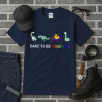 Dare To Be Yourself Cute Dinosaur Rainbow Pride Tall T-Shirt