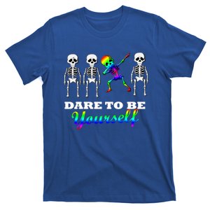 Dare To Be Yourself Dab Skeleton Skull Lgbt Gift T-Shirt