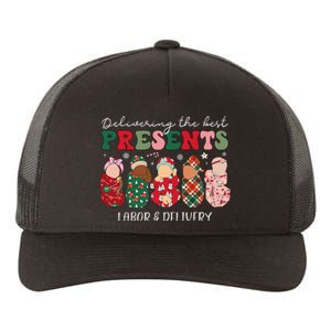 Delivering The Best Presents Labor Delivery Nurse Christmas Yupoong Adult 5-Panel Trucker Hat