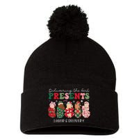 Delivering The Best Presents Labor Delivery Nurse Christmas Pom Pom 12in Knit Beanie