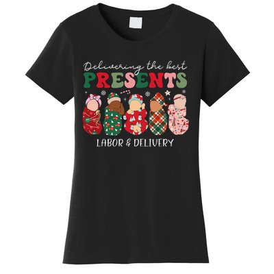 Delivering The Best Presents Labor Delivery Nurse Christmas Women's T-Shirt