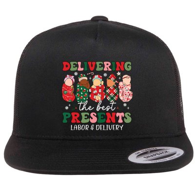 Delivering The Best Presents Labor Delivery Nurse Christmas Flatbill Hat