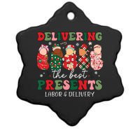 Delivering The Best Presents Labor Delivery Nurse Christmas Ceramic Star Ornament