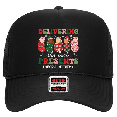 Delivering The Best Presents Labor Delivery Nurse Christmas Trucker Hat
