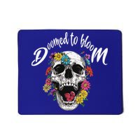 Doomed to Bloom Skull and Flowers Sobriety Mousepad