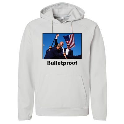 Donald Trump Bulletproof 2024 Presidential Candidate 45 Performance Fleece Hoodie