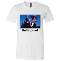 Donald Trump Bulletproof 2024 Presidential Candidate 45 V-Neck T-Shirt