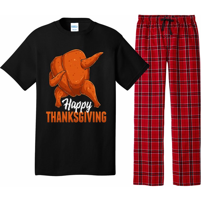 Dabbing Turkey Breast Thanksgiving Funny Dance Pajama Set