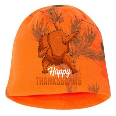 Dabbing Turkey Breast Thanksgiving Funny Dance Kati - Camo Knit Beanie