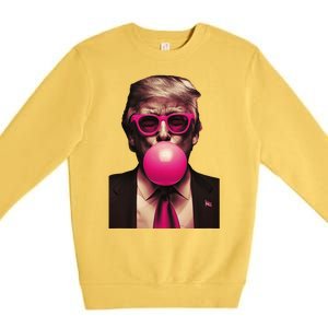 Donald Trump Bubble Gum Funny Retro Premium Crewneck Sweatshirt