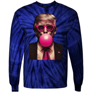 Donald Trump Bubble Gum Funny Retro Tie-Dye Long Sleeve Shirt