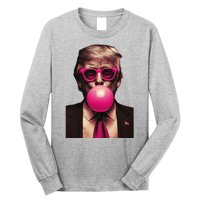 Donald Trump Bubble Gum Funny Retro Long Sleeve Shirt