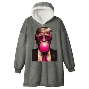 Donald Trump Bubble Gum Funny Retro Hooded Wearable Blanket