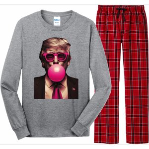 Donald Trump Bubble Gum Funny Retro Long Sleeve Pajama Set