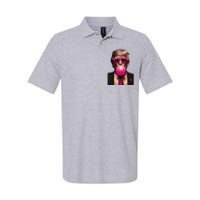 Donald Trump Bubble Gum Funny Retro Softstyle Adult Sport Polo