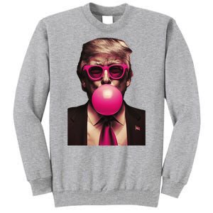 Donald Trump Bubble Gum Funny Retro Tall Sweatshirt