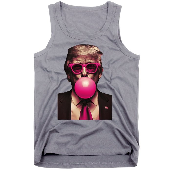 Donald Trump Bubble Gum Funny Retro Tank Top