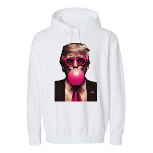 Donald Trump Bubble Gum Funny Retro Garment-Dyed Fleece Hoodie