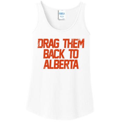 Drag Them Back To Alberta Edmonton Hockey Ladies Essential Tank