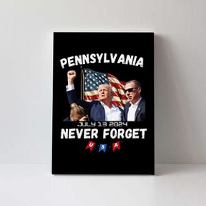 Donald Trump Butler Pennsylvania Never Forget Canvas