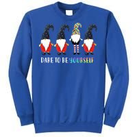 Dare To Be Yourself Gnome Gnomies Autism Awareness Gift Sweatshirt