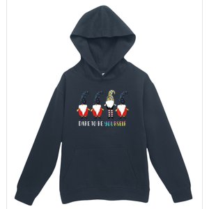 Dare To Be Yourself Gnome Gnomies Autism Awareness Gift Urban Pullover Hoodie