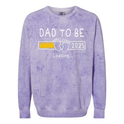 Dad To Be 2025 Dad Est 2025 Daddy To Be Promoted To Daddy Gift Colorblast Crewneck Sweatshirt