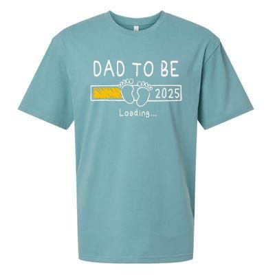 Dad To Be 2025 Dad Est 2025 Daddy To Be Promoted To Daddy Gift Sueded Cloud Jersey T-Shirt