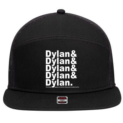 Dylan The Best Rappers Of All Time 7 Panel Mesh Trucker Snapback Hat