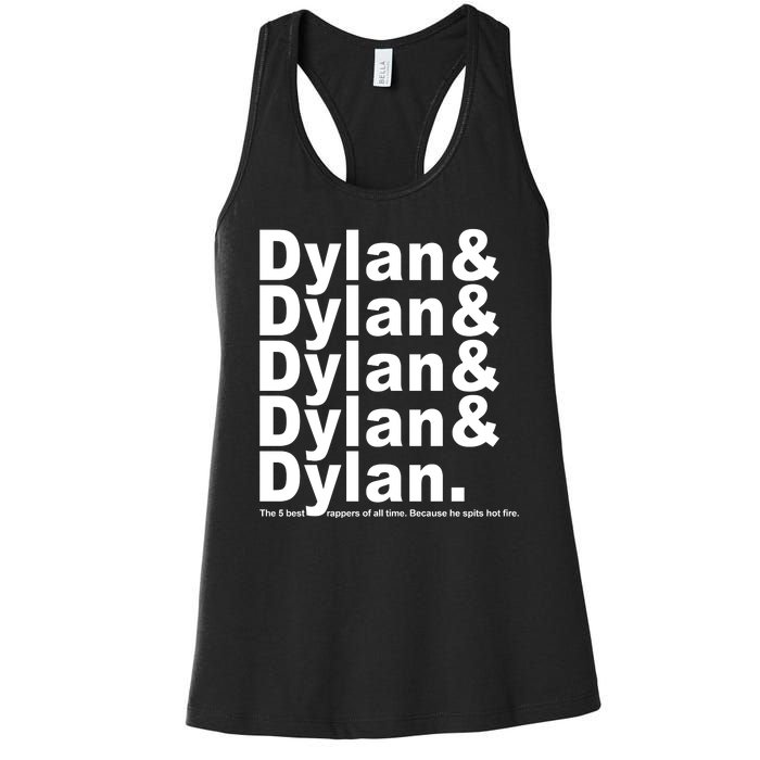 Dylan The Best Rappers Of All Time Women's Racerback Tank