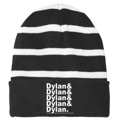 Dylan The Best Rappers Of All Time Striped Beanie with Solid Band