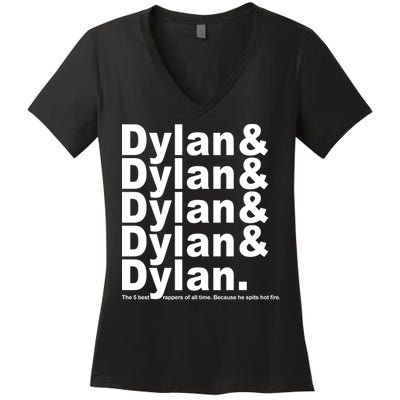 Dylan The Best Rappers Of All Time Women's V-Neck T-Shirt