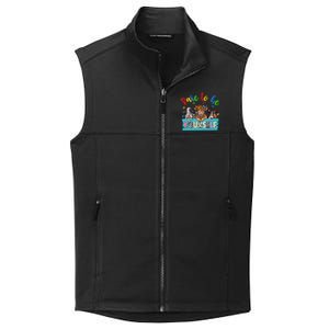 Dare To Be Yourself Autism Awareness Highland Cow Print Gift Collective Smooth Fleece Vest