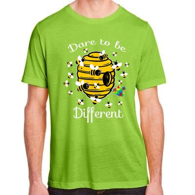 Dare To Be Different Bee Puzzle Cool Autism Awareness Gift Adult ChromaSoft Performance T-Shirt