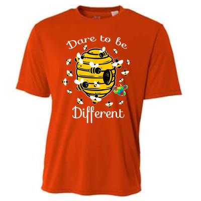 Dare To Be Different Bee Puzzle Cool Autism Awareness Gift Cooling Performance Crew T-Shirt