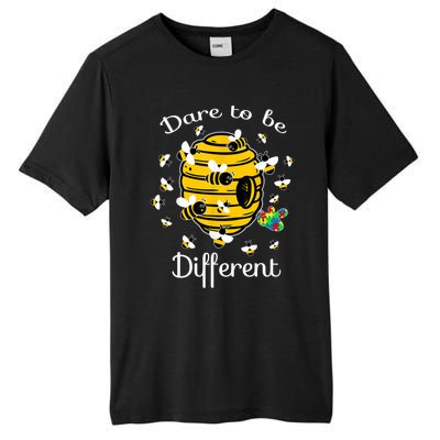 Dare To Be Different Bee Puzzle Cool Autism Awareness Gift Tall Fusion ChromaSoft Performance T-Shirt