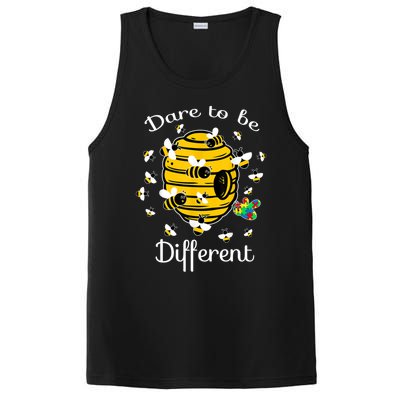 Dare To Be Different Bee Puzzle Cool Autism Awareness Gift PosiCharge Competitor Tank