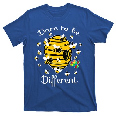 Dare To Be Different Bee Puzzle Cool Autism Awareness Gift T-Shirt