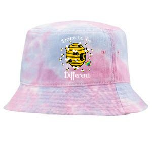 Dare To Be Different Bee Puzzle Cool Autism Awareness Gift Tie-Dyed Bucket Hat