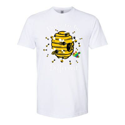 Dare To Be Different Bee Puzzle Cool Autism Awareness Gift Softstyle CVC T-Shirt