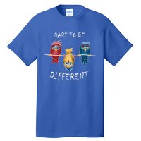 Dare To Be Different Rebel Autism Unique Rainbow Great Gift Tall T-Shirt