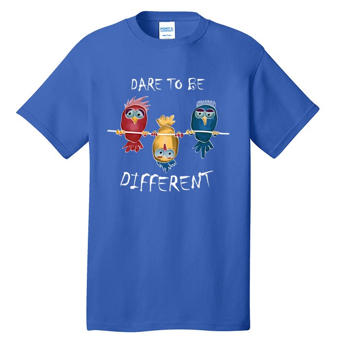 Dare To Be Different Rebel Autism Unique Rainbow Great Gift Tall T-Shirt