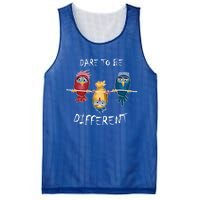 Dare To Be Different Rebel Autism Unique Rainbow Great Gift Mesh Reversible Basketball Jersey Tank