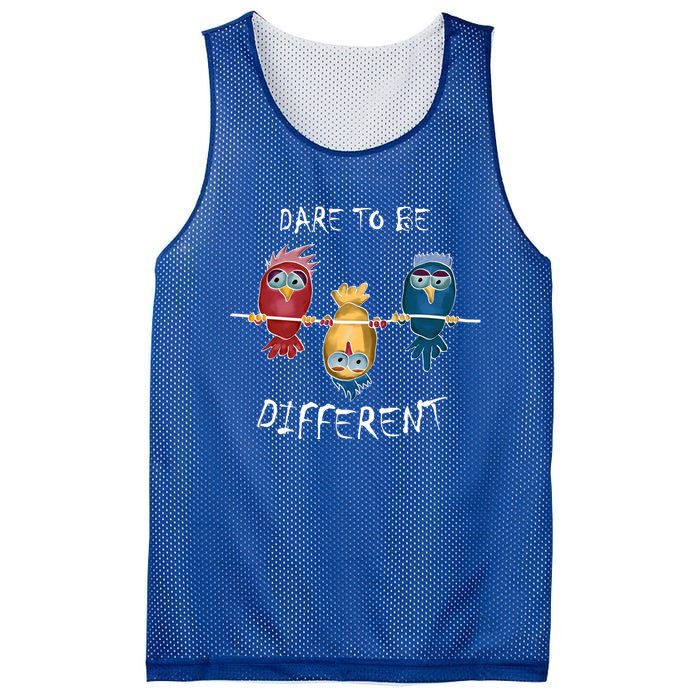 Dare To Be Different Rebel Autism Unique Rainbow Great Gift Mesh Reversible Basketball Jersey Tank