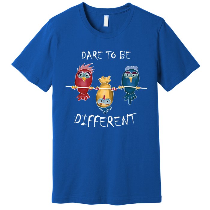 Dare To Be Different Rebel Autism Unique Rainbow Great Gift Premium T-Shirt