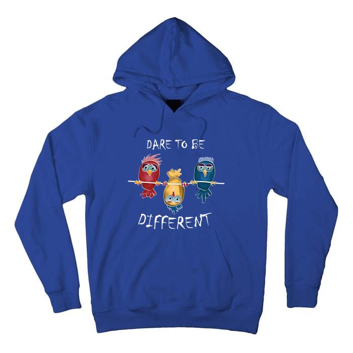 Dare To Be Different Rebel Autism Unique Rainbow Great Gift Tall Hoodie